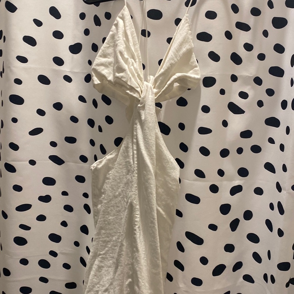 White cut out dress